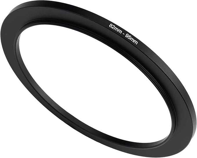 82mm to 95mm Step Up Ring Filter Adapter Applicable to All Brands of UV ND CPL Filter (82mm-95mm)