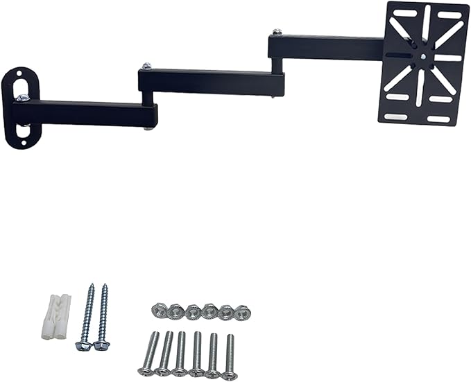 NVRTTRR Movable L-Shaped Dome Camera Bracket, Used for Wall-Mounted Installation of Security Dome Cameras, Camera Installation, (Movable L-Shaped Bracket + Wall-Mounted Bracket) (7.8in+7.8in+7.8in)