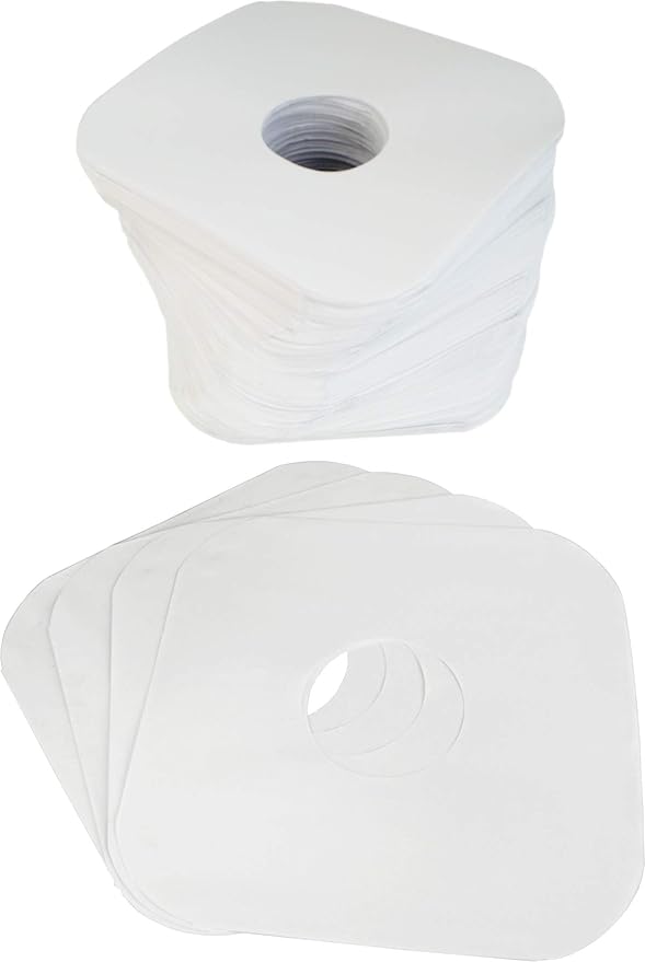 (750) Archival Quality Acid-Free Heavyweight Paper Inner Sleeves with Hole for 12" Vinyl Records - Durable 20# Paper - Easy Record Insertion - #12IW