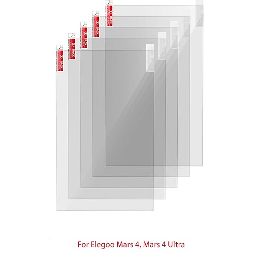 KOYOFEI 5PCS Screen Protector for Elegoo Mars 4, 3D Printer Parts Screen Protector Film for Elegoo Mars 4, Mars 4 Ultra Resin LCD 3D Printers