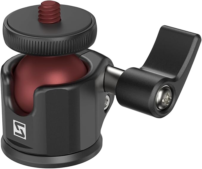 SIOTI Mini Ball Head Mount Adapter, Compatible with Monopod/Digital Card Camera/Microphone/Smart Phone/Action Camera/Flash/LCD (UM18)