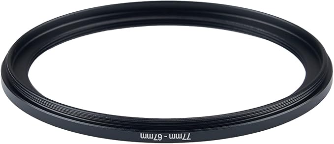 77mm to 67mm Step-Down Rings Filter Adapter for All Brands UV ND CPL Metal Step-Down Rings Adapter Filter