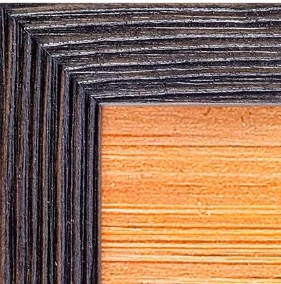 Rustic Wooden Picture Frame 4x6 Inch - Set of 2-100% Natural Eco Solid Distressed Wood with Real Glass - Made for Wall and Tabletop Display - Dark Grey
