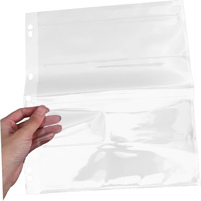 NUOBESTY 10pcs Document Bag Negative Film Sleeves Storage Accessory Photo Storage Pages Kit for Protectors No