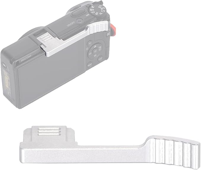 Thumbs Up Grip for Ricoh GR4 GR IV GRIV, Aluminum Alloy Thumb Rest Ergonomic Hot Shoe Thumbs Up Grip Enhanced Grip & Stability for GR4 Camera (White)