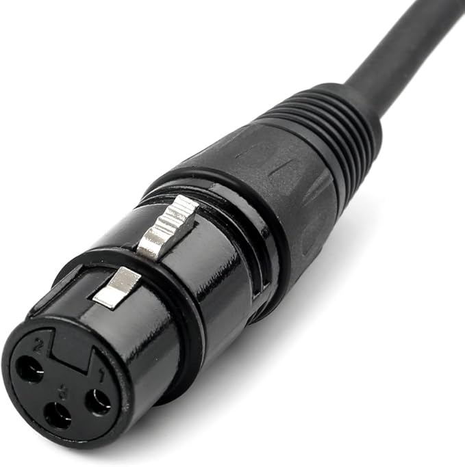 Disino XLR Splitter Cable, 1 Female to 2 Male Patch Microphone Cable XLR Y Splitter Cable Balanced Splitter Cord (3 Pin Male to 1 Female)- 1.5 Feet