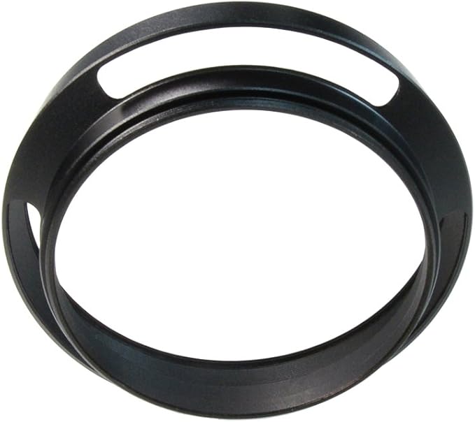 52mm Pro Angle Vented Metal Lens Hood Sun Shade for Leica/Contax Zeiss/Voigtlander/Panasonic Lumix/Fujifilm/Olympus/Nikon/Canon/Sony/Pentax/Samsung/RF Rangefinder Cameras with 58mm Lens Cap
