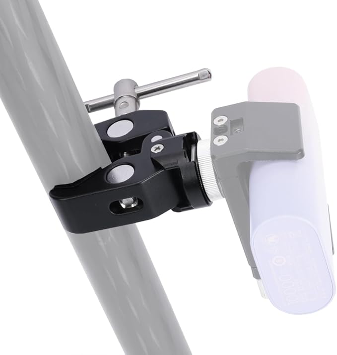 NICEYRIG Super Clamp Crab to Cold Shoe Mount, 1/4’’ Thread, Max. 50mm Jaw Grip Applicable for Power Bank Clamp, Tripod Mount Phone Holder, Vmount Battery Plate - 608
