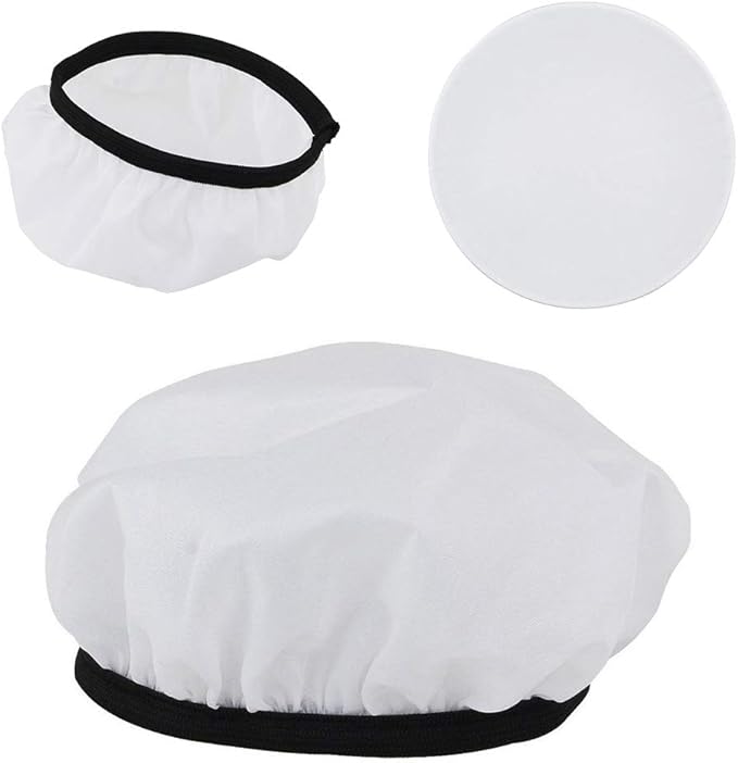 Fotoconic 7" Standard Reflector with 20, 40, 60 Degree Honeycomb Grid & Diffuser Sock for Bowens Mount Studio Strobe Flash Light