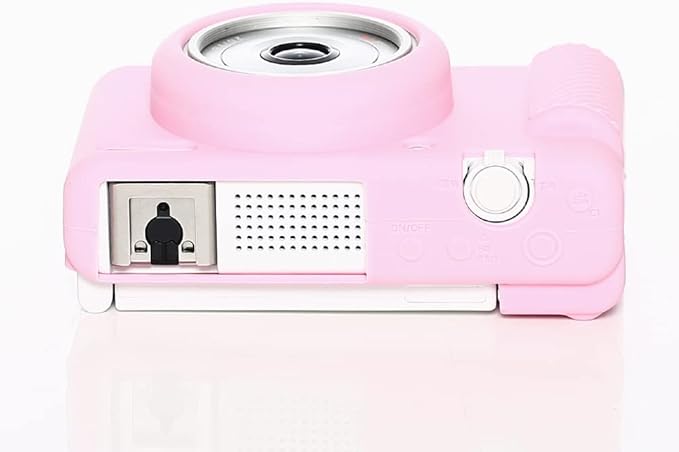 Pocoukate Case for Sony ZV-1F, ZV-1 II/ZV-1M2 Vlog Camera, ZV1F Camera Silicone Cover Skin, Anti-Scratch Slim Fit Soft Sleeve with ZV1 F Screen Protector- Pink