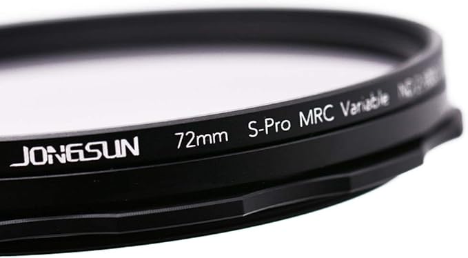 JONGSUN 72mm Variable ND Filter, S-Pro MRC 16 Layers Nano Coatings, More Than 10 Stop ND2-ND1000 Stepless Adjustment Graduated, Lens Cloth Kit,Camera Neutral Density Filter