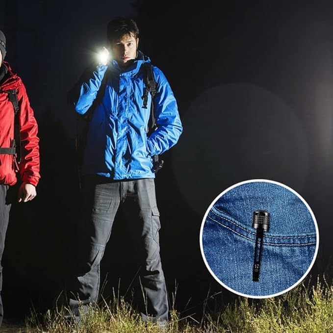 3 Packs LED Pocket Pen Flashlight, Mini Small Pen Lights Pocket Flashlight with Clip, Waterproof LED Handheld Pen Flashlights for Outdoor/Camping/Work