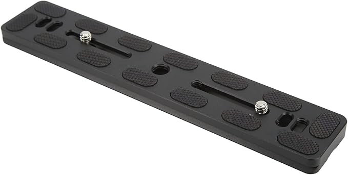 Quick Release Plate with 1/4 Inch Screw and D Ring, Arca Swiss Standard QR Plate for Camera Tripod Ball Head, Aluminum Alloy with Anti - Slip Rubber Pads (200mm)
