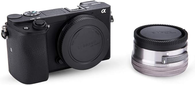 2 Pack E Mount Body Cap & Rear Lens Cover for Sony A6700 A6600 A6500 A6400 A6300 A6100 A6000 ZV-E10 ZV-E1 A7C II A7CII A7CR A7 A7II A7III A7IV A7V A7R A7RII A7RIII A7RIV A7RV A7S II III A9 II A1II