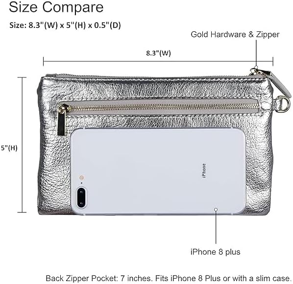 befen Genuine Leather Wristlet Clutch RFID Blocking Bag Cell Phone Wallet Purse Wristlet Wallet Purses and Handbags for Women