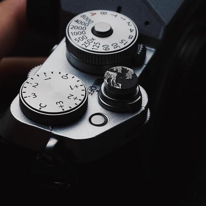 Shutter Button, Handmade, Aluminium Alloy, Shutter Release Button Compatible with Fujifilm Camera, Release Button Replacement (Great Wave Off Kanagawa)