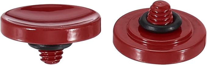 PATIKIL Camera Shutter Button, 2 Pack Soft Shutter Release Button Pure Copper Camera Button Concave Suitable for Nikon for Fujifilm for Leica DSLR/SLR Camera, Dark Red