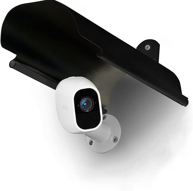 Uogw Sun Rain Shade Camera Cover Shield Works for Blink XT,XT2,(3rd Gen) XT3,XT4 (4th Gen),Arlo,Arlo Pro,WyzeCam,Nest,Ring,Protective Roof for Outdoor Security Cameras, Aluminum Alloy Material-White