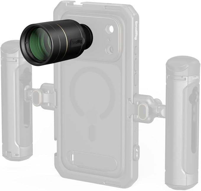 SmallRig 2X Magnification Telephoto Lens & Macro Kit for iPhone 17/16/15 Pro Max, Optical Zoom Teleconverter with 2 Macro Lenses, Compatible with Smartphone 4x/5x/8x Telephoto Camera, T-Mount-5334