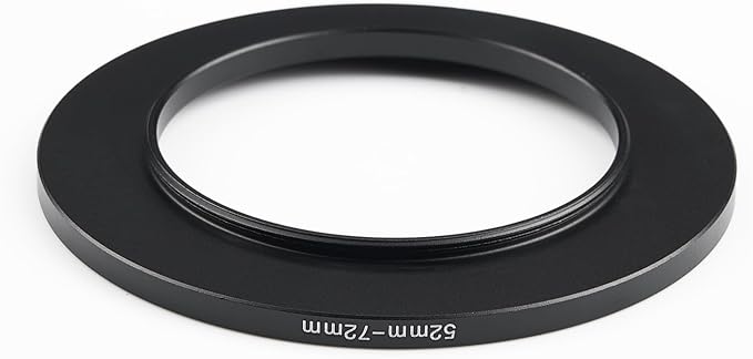 52mm to 72mm Step-Up Ring Filter Adapter,for All Brands UV ND CPL, Metal Ring Step-Up Rings Adapter Filter (52mm-72mm)