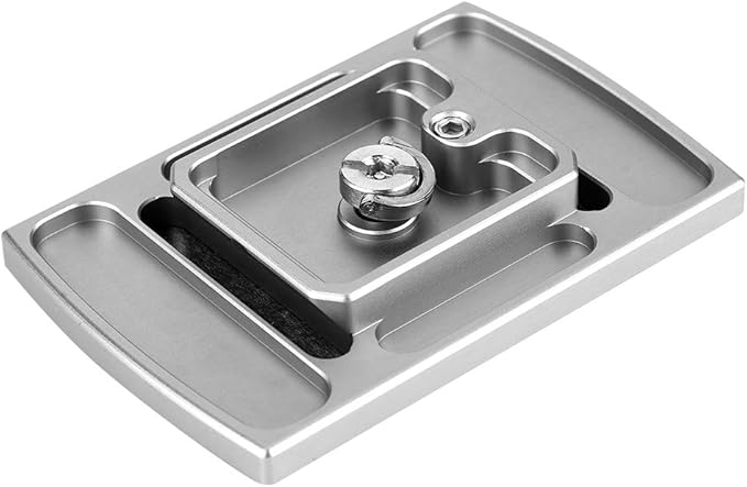 TH 650DV Quick Release Plate, Tripod Monopod Plate, 14/ Inch Mounting Screw with D Handle, CNC Machined Aluminum Alloy Plate for Libec TH 650 VD 2200 NTP 650
