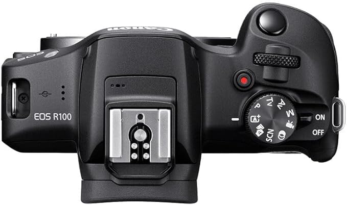 Canon EOS R100 Mirrorless Camera with 18-45mm Lens Bundle | 24.2MP APS-C Sensor, Dual Pixel AF & 4K Video | Great for Beginners, Travel, & Family Photography (6052C012) + 64GB Card + Bag + More