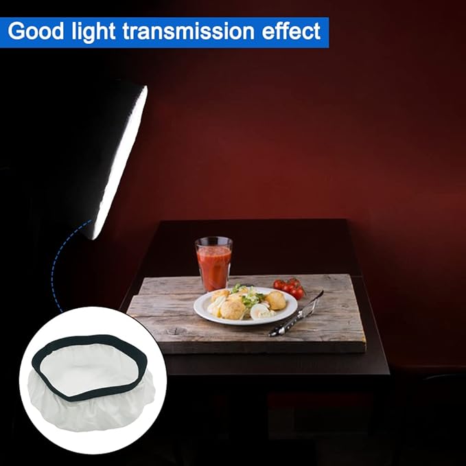 findTop 4-Pack Light Diffuser Sock - Universal Elastic Lamp Cover for Ring Light & Flash Photography (7 Inch/18cm) - Soft White Light Diffusion Fabric for Studio, Portrait, Product Shoots