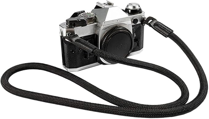 MINI GAGA Mirrorless Camera Neck Strap for Leica Climbing Rope Shoulder Strap and All Camera DSLR SLR Black
