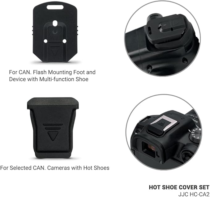 2Pack Camera and Flash Hot Shoe Cover Cap for Canon Speedlite EL-1 EL-100 600EX II 430EX III on Canon EOS R8 R50 R6 Mark II R10 R7 R5 C R5C R3 Mirrorless Camera