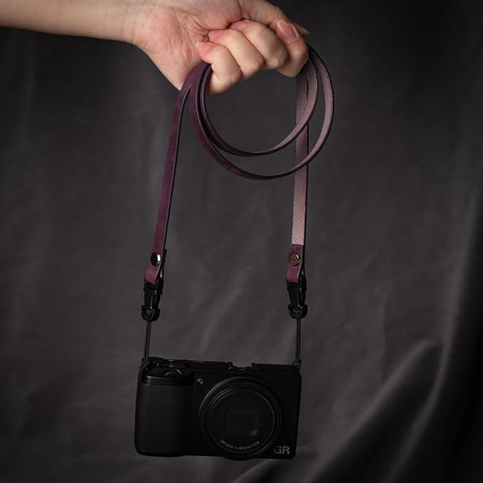 DBZZ Vintage Minimalist Leather Camera Neck Shoulder Strap For Ricoh GRIII GR3X GRIV For Leica X1 For Fuji X-half