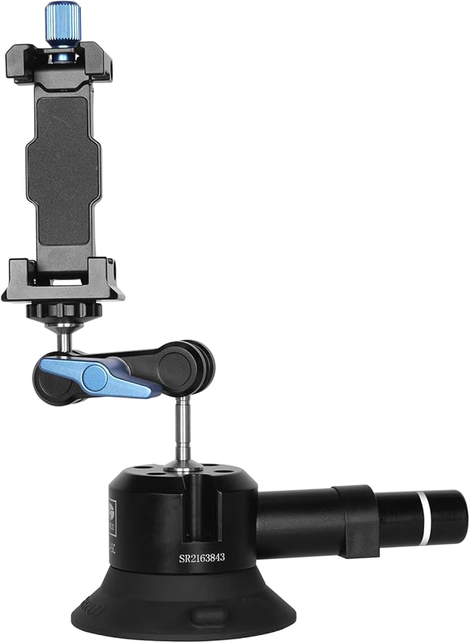 SIRUI Suction Cup Mount for Camera and Phone, Air Pump Vacuum Suction Cup with Magic Arm, Phone Holder, 360°Rotating Double Head Windshield Window Mount for GoPro, for Insta360, for DJI Action, MA-SC