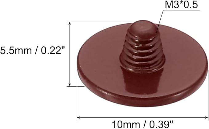 PATIKIL Camera Shutter Button, 3 Pack Soft Shutter Release Button Pure Copper Camera Button Convex Suitable for Nikon for Fujifilm for Leica DSLR/SLR Camera, Dark Red