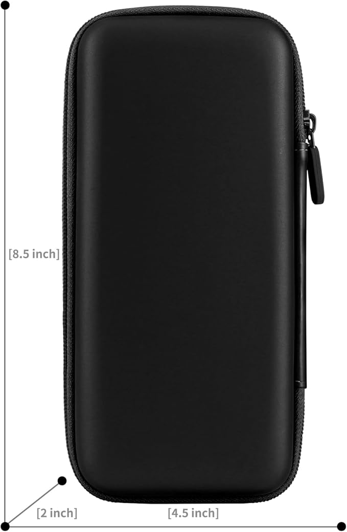 iMangoo Travel Essentials Electronics Organizer Charger Case Portable Dual Zipper Shockproof Pouch Tech Purse Cord Cable Pouches Power Bank Storage Accessories Bag for Women Men,8.5x4.5x2 Black