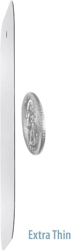 WixGear Mount Metal Plate with Adhesive for Magnetic Cradle-Less Mount - X4 Pack 2 Rectangle and 2 Round (Compatible with Magnetic mounts) (Silver)