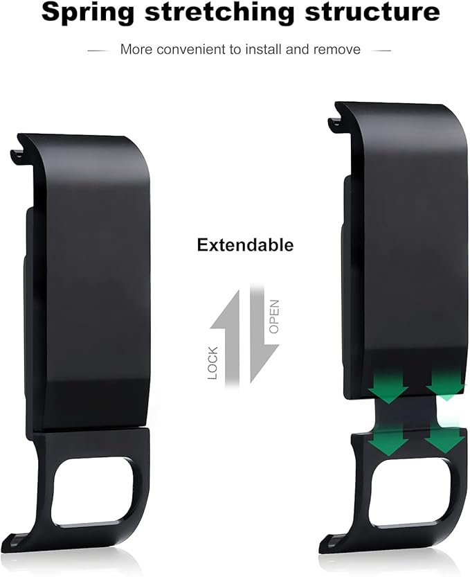 SOONSUN Aluminum Side Door Cover for GoPro Hero 8 Black Removable Replacement Battery Door Cover with Type-C Port for GoPro Hero8 Black, Charging Without Removing Battery Door