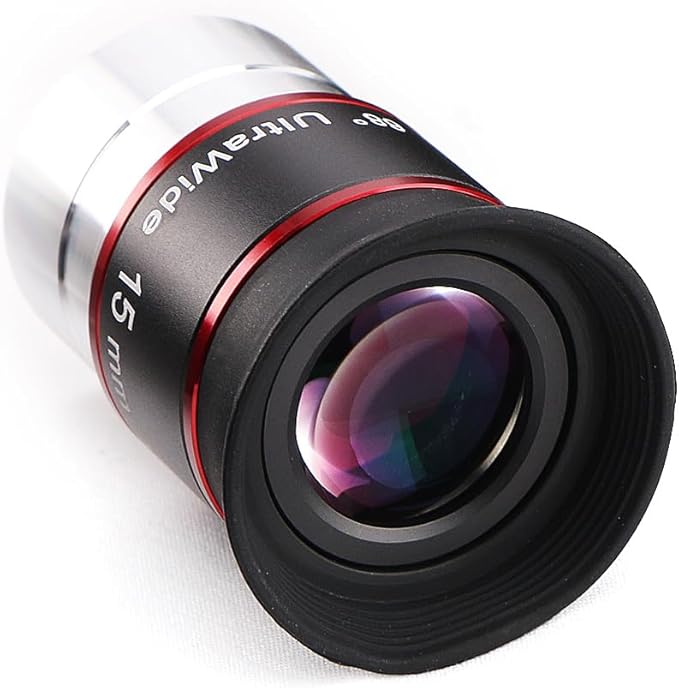 Starboosa 15mm 68° Ultra Wide-Angle Telescope Eyepiece with Polarizing Filter – Upgraded 1.25" HD Eyepiece & Glare-Reducing Filter Set – Fully Multi-Coated Optics for Crisp Lunar & Planetary Viewing