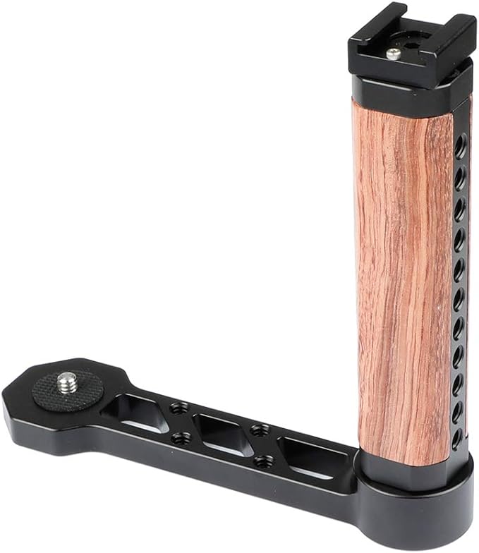 CAMVATE Wooden Handle Grip L-Shape with Shoe Mount for RoninS/Zhiyun Crane Series Handheld Gimbal - 1941