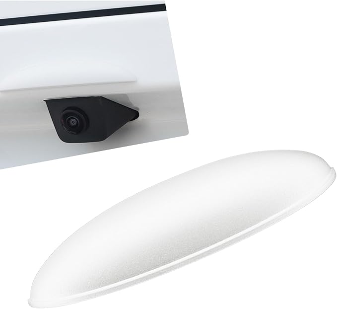 Car Rear View Camera Anti-Rain Cover, Soft Silicone Backup Camera Protective Covers, Auto Reversing Cameras Rain Cover with Wider Design, Universal Car Accessories for Most Vehicle (White)