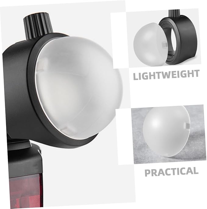 Camera Flash Dome Diffuser Soft Light for Photography Impact-Resistant Even Light Distribution Reduces Glare and Harsh Shadows Compatible Flash Units