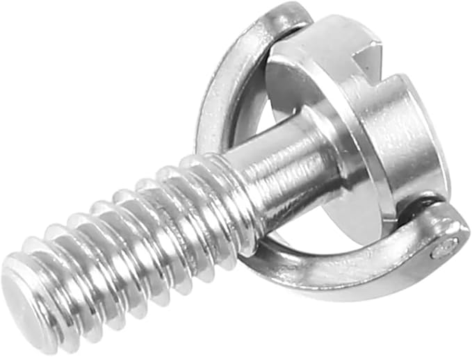 20 PCS 1/4" D-Ring Screw Stainless Steel for Camera Tripod Quick Release Plate Silver