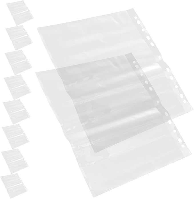 10pcs Negative Film Sleeves Document Pouches for Photo Storage Heavy Duty Protectors for Archival Negatives Fits Binders Organize Ease