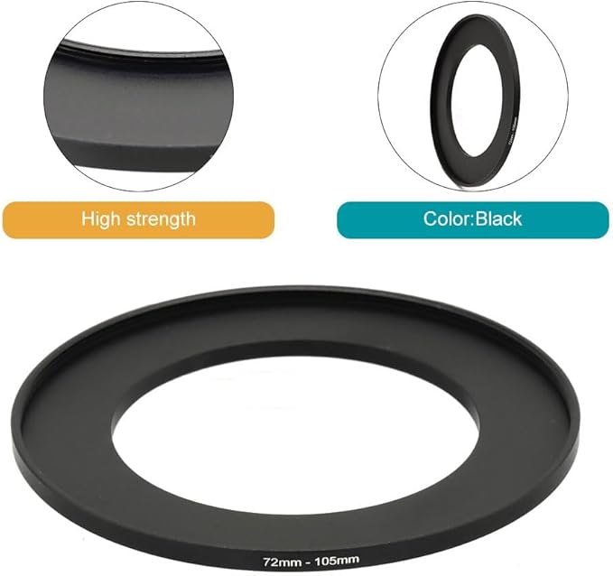 72-49/52/55/57/58/62/67/72/74/77/82/86/95/105mm Step Up & Step Down Rings Adapter for Camera Lens and Filters 72-58 Filter Adapter Ring 72mm Lens to 58mm Filters