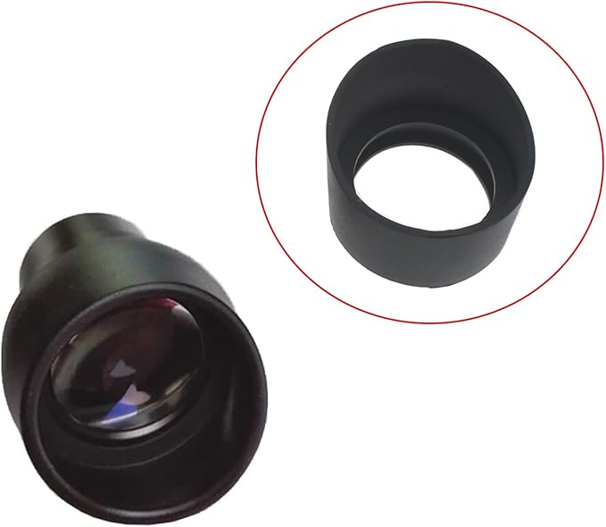 OZXNO 2 Pcs Eyepiece Eye Cup/Guard Rubber Eyepiece Cover Scope Accessories for 32-35mm Stereo Microscope Telescope(Black)