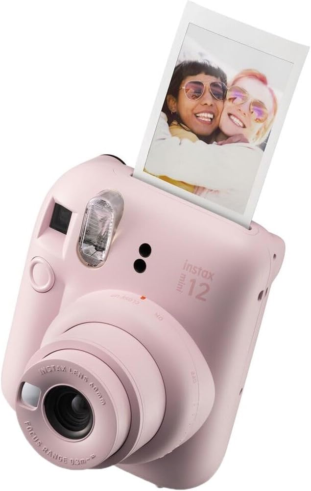FUJIFILM INSTAX Mini 12 Instant Film Camera | Blossom Pink Bundled with INSTAX Mini Instant Film |40 Exposures + Instax Accessory Bundle + AA Batteries + Cleaning Cloth (10 Items)