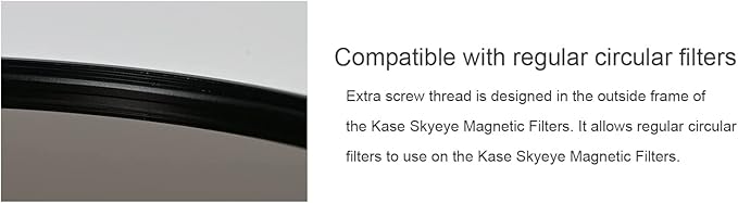 Kase Skyeye 72mm Black Mist 1/4 Magnetic MC Optical Glass Filter Incl Adapter Soft Focus