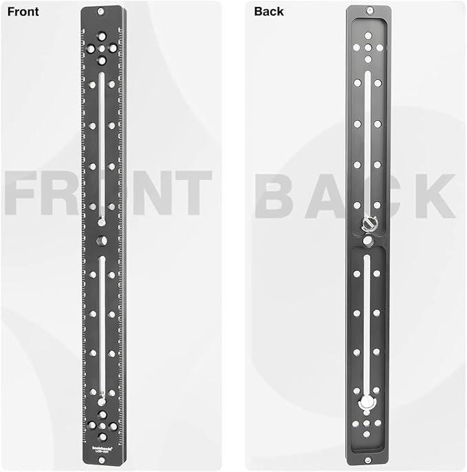Koolehaoda 400mm Rail Plate Multi-Purpose Dual Rail Quick Release Plate Aluminium Alloy Plate Compatible with Arca Swiss for Camera