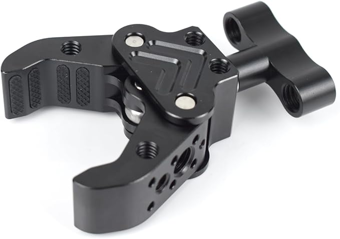 Super Clamp with 1/4" 3/8" Threads, Camera Clamp Mount for LED Lights,Magic Arm, Mic, Wireless Flash Receivers, Triggers, Photography Accessories