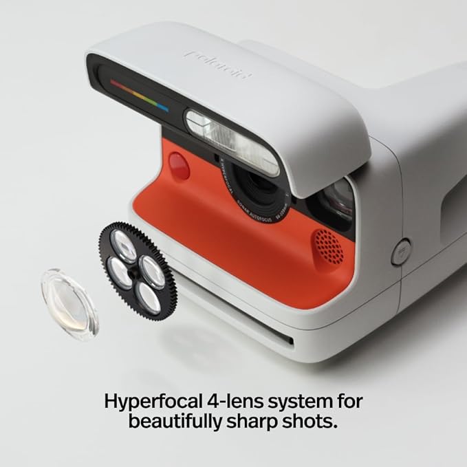 Polaroid Flip Instant Camera + Color Film Bundle (16 Photos Included) - Black (6565) - Hyperfocal 4-Lens System, Sonar autofocus, and Sence Analysis with Bluetooth paired Companion app