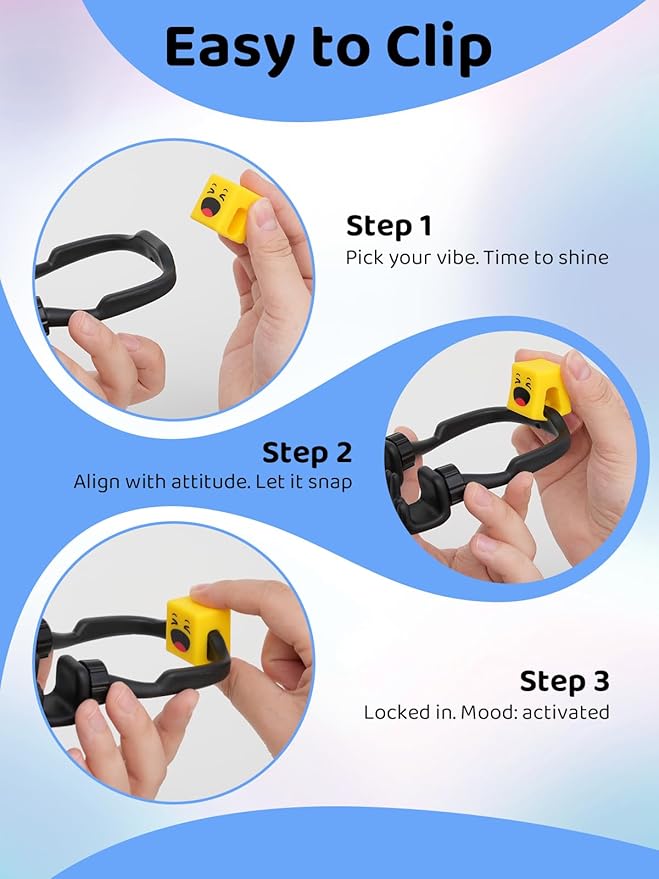 Valentines Gifts for Teens Girls Boys Adults Cell Phone Holder with Clip: Dual-Sided Mood Cubes Clips for Gesture Phone Stand Desk Accessory Cool Gadget Birthday Gifts for Men Kids Women Christmas
