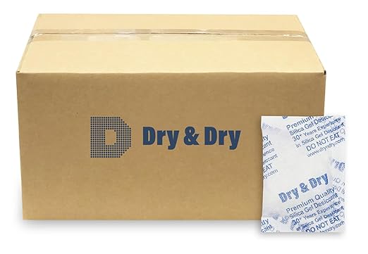 Dry & Dry 20 Gram [500 Packets] Silica Gel Packets Desiccants, Silica Packets - Rechargeable Silica Gel Packs, Silica Gel Packets, Desiccants Packets, Silica Gel